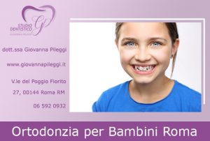ortodonzia per bambini roma eur viale del poggio fiorito 27 bambina sorridente